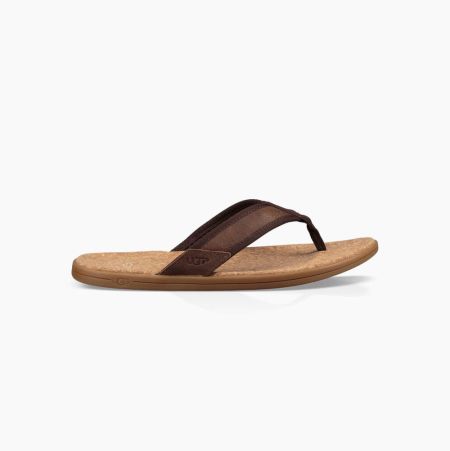 UGG Seaside Brown Flip Flops for Men (BMYC03592)